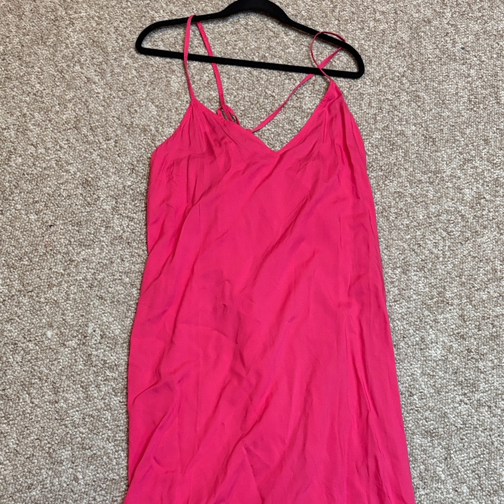 Old Navy Hot Pink Spaghetti Strap Slip Dress